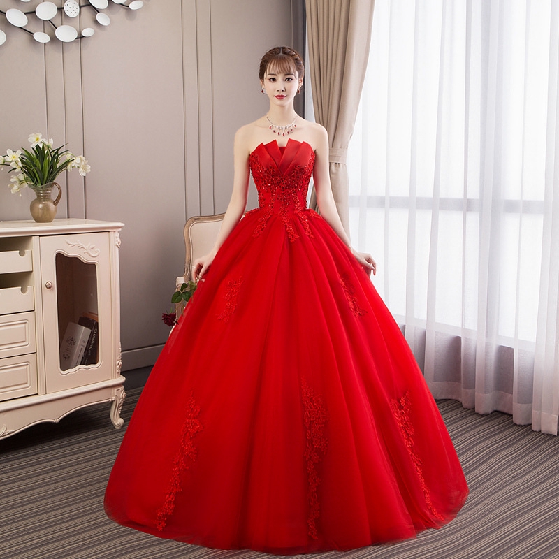 2020] Các mẫu áo váy cưới màu đỏ đẹp được nhiều cô dâu lựa chọn